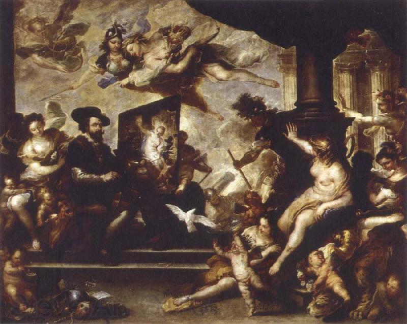 Luca Giordano rubens painting the allegory of peace Norge oil painting art